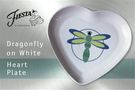 Fiesta Dragonfly Heart Shaped Plate